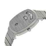 Gucci Grip Quartz Silver Dial Silver Steel Strap Watch For Women - YA157401