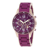 Marc Jacobs Rock Chronograph Purple Dial Purple Silicone Strap Watch for Women - MBM2576