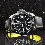 Tag Heuer Aquaracer Calibre 5 Automatic 41mm Black Dial Black Nylon Strap Watch for Men - WAY218A.FC6362