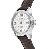 Tissot Le Locle Automatic Lady Silver Dial Brown Leather Strap Watch For Women - T41.1.113.77