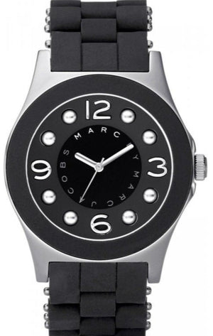 Marc Jacobs Pelly Black Dial Black Silicone Strap Watch for Women - MBM2544