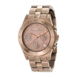 Marc Jacobs Blade Chronograph Brown Dial Brown Steel Strap Watch for Women - MBM3121