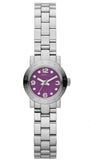 Marc Jacobs Amy Purple Dial Silver Steel Strap Watch for Women - MBM3228