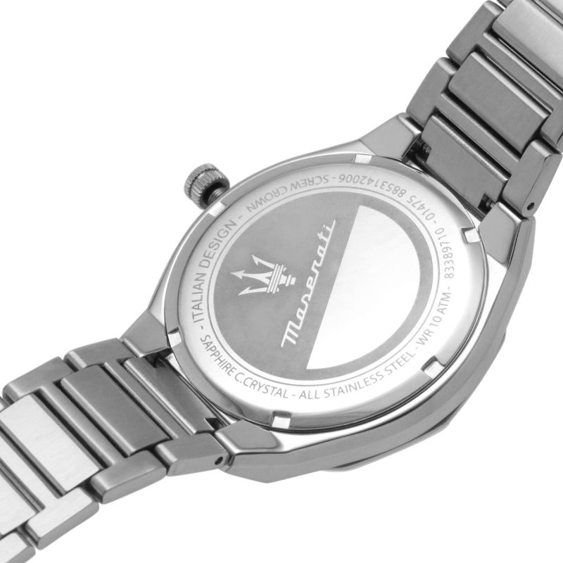 Maserati Stile Blue Dial Silver Steel Strap Watch For Men - R8853142006
