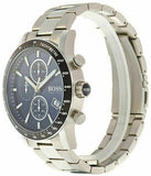 Hugo Boss Rafale Quartz Blue Dial Silver Steel Strap Watch for Men - 1513510