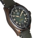 Tag Heuer Autavia Calibre 5 Automatic Olive Green Dial Green Leather Strap Watch for Men - WBE5190.FC8268