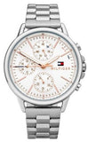 Tommy Hilfiger Carly White Dial Silver Stainless Steel Strap Watch for Women - 1781787