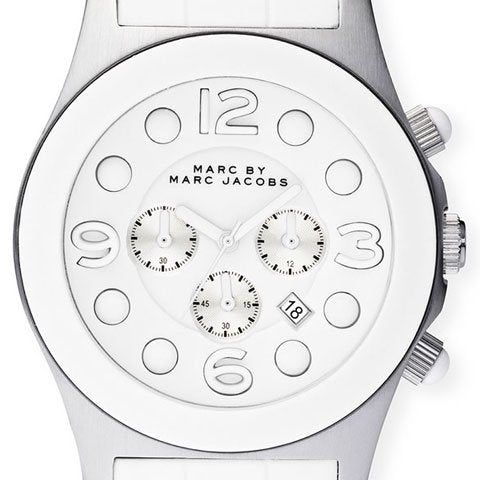 Marc Jacobs Pelly White Dial White Silicone Strap Watch for Women - MBM2565