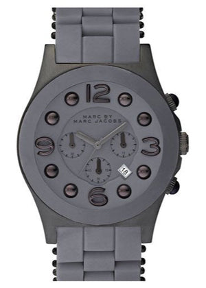 Marc Jacobs Pelly Grey Dial Grey Silicone Strap Watch for Women - MBM2566