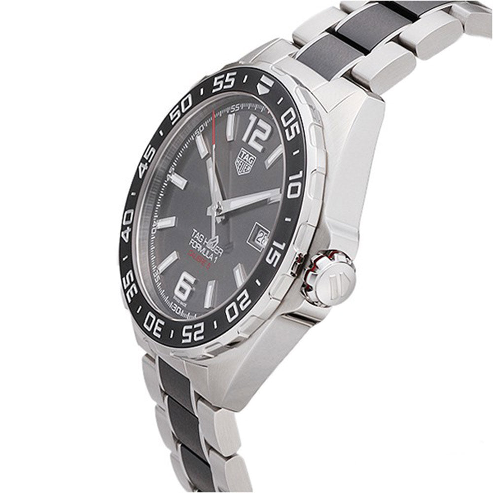 Tag Heuer Formula 1 Calibre 5 Anthracite Dial Two Tone Steel Strap Watch for Men - WAZ2011.BA0843