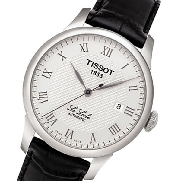 Tissot T Classic Le Locle Automatic Silver Dial Black Leather Strap Watch For Men - T41.1.423.33