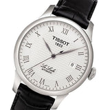 Tissot T Classic Le Locle Automatic Silver Dial Black Leather Strap Watch For Men - T41.1.423.33