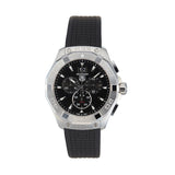 Tag Heuer Aquaracer Chronograph Black Dial Black Rubber Strap Watch for Men - CAY1110.FT6041