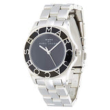 Marc Jacobs Blade Black Dial Silver Steel Strap Watch for Women - MBM3058
