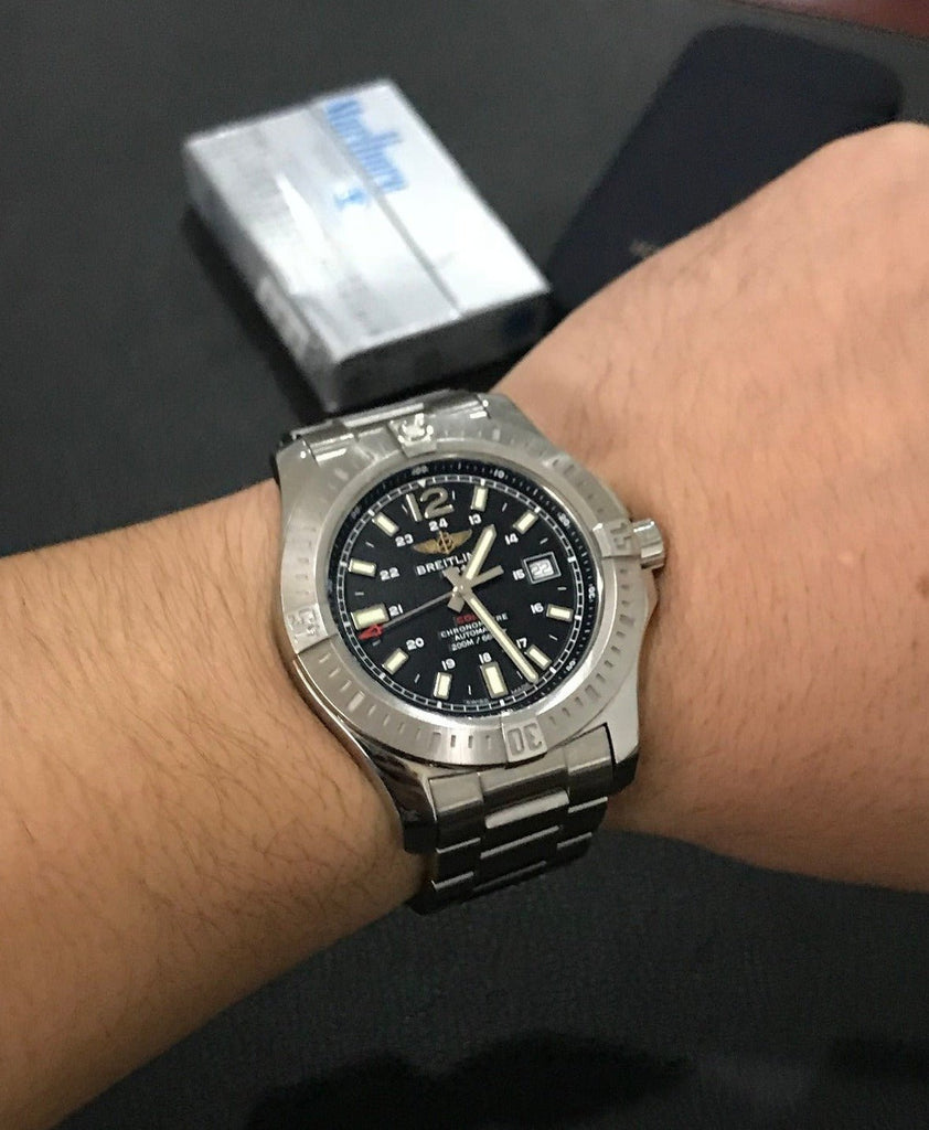 Breitling Colt Automatic 44mm Black Dial Stainless Steel Mens Watch - A1738811/BD44/173A