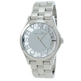 Marc Jacobs Henry Transparent Silver Dial Silver Steel Strap Watch for Women - MBM3205