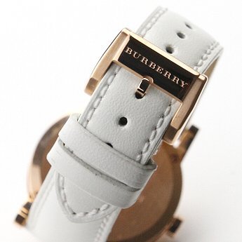 Burberry The City White Dial White Leather Strap Watch for Women - BU9108