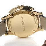 Burberry Classic Champagne Gold Dial Horseferry Leather Strap Watch for Women - BU10104