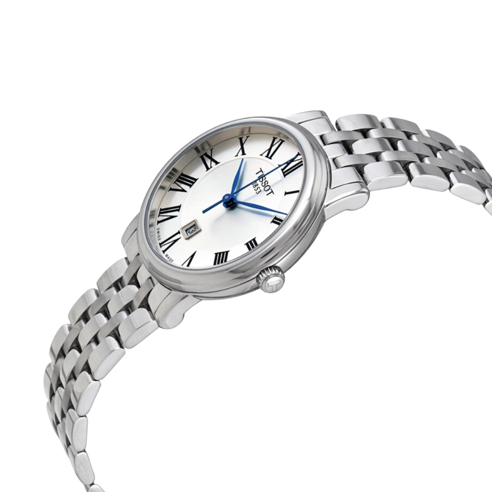 Tissot Carson Premium Lady Silver Dial Silver Steel Strap Watch For Women - T122.210.11.033.00
