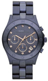 Marc Jacobs Blade Chronograph Blue Dial Blue Steel Strap Watch for Women - MBM8581