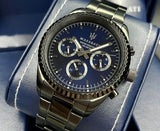 Maserati Competizione Blue Dial Grey Steel Strap Watch For Men - R8853100019