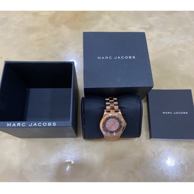 Marc Jacobs Henry Rose Gold Dial Stainless Steel Strap Watch for Women - MBM3293