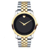Movado Museum Classic Black Dial Two Tone Steel Strap Watch For Women - 0606605