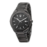 Maserati Stile Quartz Black Dial Black Steel Strap Watch For Men - R8853142001