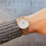 Tissot T Classic Everytime Small White Dial Rose Gold Mesh Bracelet Watch For Women - T109.210.33.031.00