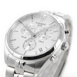 Tissot T Classic PR 100 Chronograph Silver Dial Silver Steel Strap Watch For Men - T101.417.11.031.00