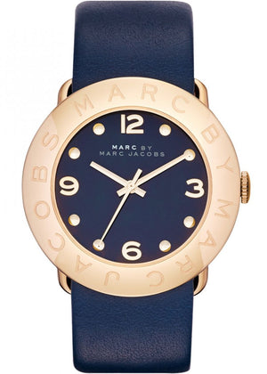 Marc Jacobs Blade Blue Dial Blue Leather Strap Watch for Women - MBM1224