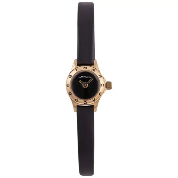 Marc Jacobs Blade Black Dial Black Leather Strap Watch for Women - MBM1345