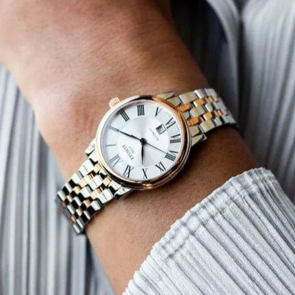 Tissot T Classic Carson Premium 30 White Dial Two Tone Steel Strap Watch for Women - T122.207.22.033.00