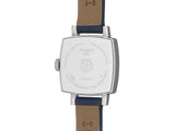 Tissot Lovely Square Silver Dial Blue Leather Strap Watch For Women - T058.109.16.031.00