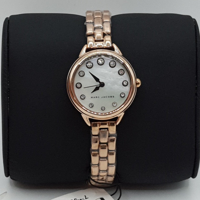 Marc Jacobs Betty Mother of Pearl White Dial Rose Gold Steel Strap Watch for Women - MJ3511