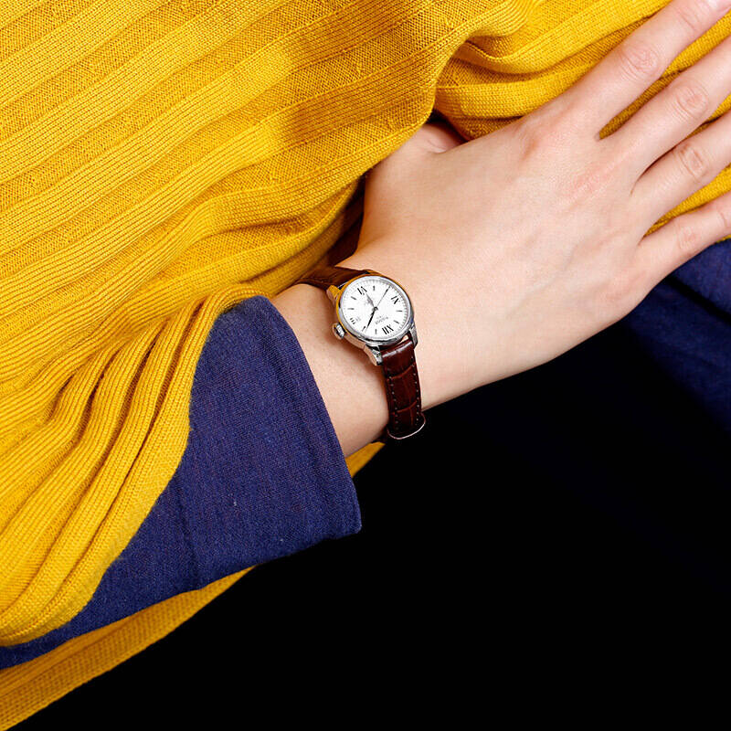 Tissot Le Locle Automatic Lady Silver Dial Brown Leather Strap Watch For Women - T41.1.113.77