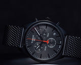Tissot T Classic PR 100 Chronograph Black Dial Black Mesh Bracelet Watch For Men - T101.417.33.051.00