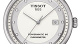 Tissot T Classic Luxury Powermatic 80 White Dial Silver Steel Strap Watch For Men - T086.408.11.016.00