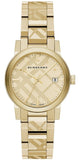 Burberry The City Gold Dial Gold Steel Strap Watch for Women - BU9145
