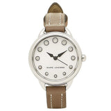 Marc Jacobs Betty White Dial Brown Leather Strap Watch for Women - MJ1480