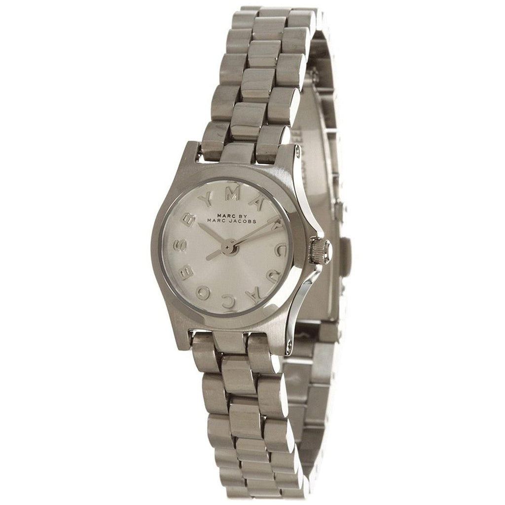 Marc Jacobs Henry Dinky Silver Dial Silver Steel Strap Watch for Women - MBM3198