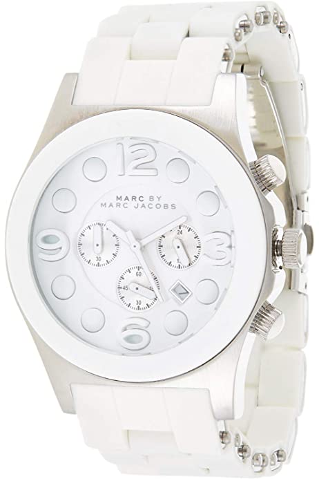 Marc Jacobs Pelly White Dial White Silicone Strap Watch for Women - MBM2565