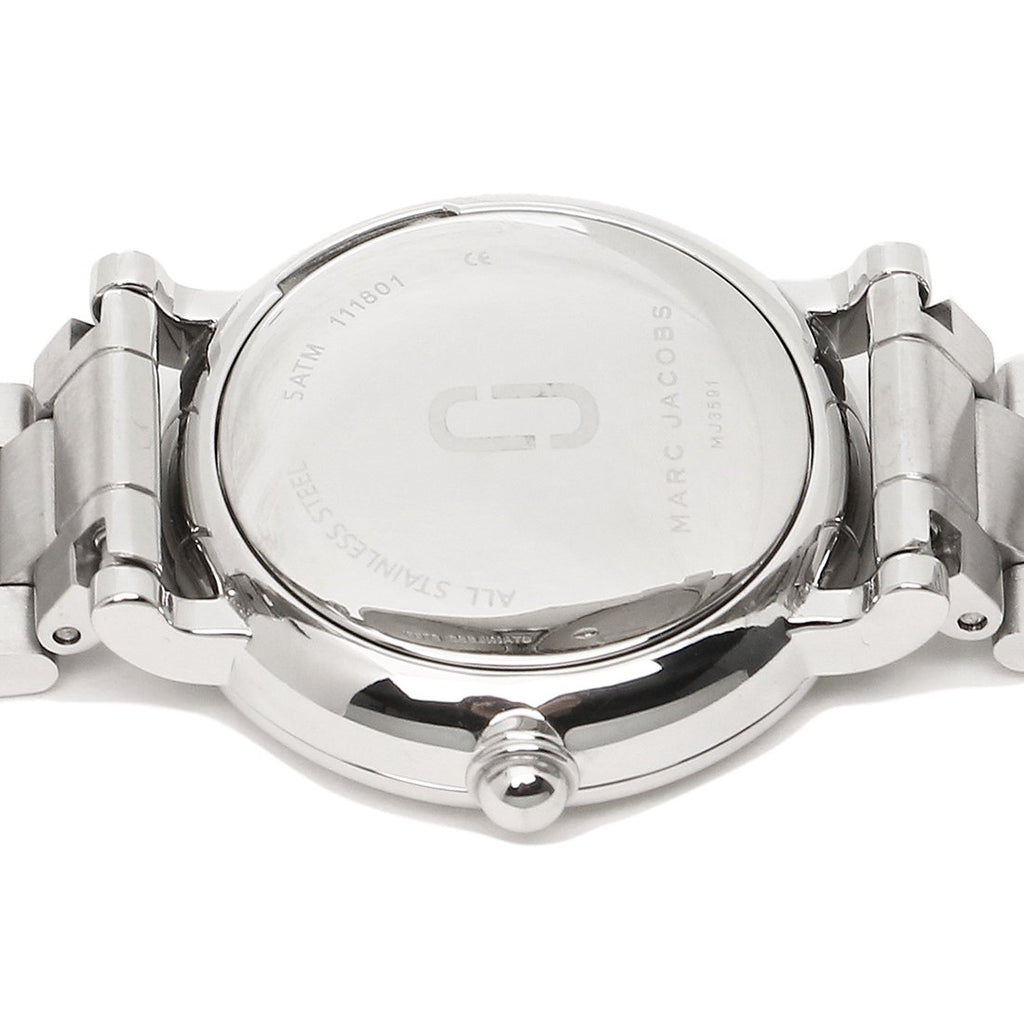Marc Jacobs Classic White Dial Silver Steel Strap Watch for Women - MJ3591