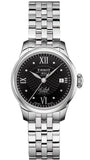 Tissot Le Locle Automatic Lady Black Dial Silver Steel Strap Watch For Women - T41.1.183.56