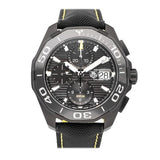 Tag Heuer Aquaracer Chronograph PVD Black Dial Black Nylon Strap Watch for Men - CAY218A.FC6361
