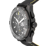 Tag Heuer Aquaracer Chronograph PVD Black Dial Black Nylon Strap Watch for Men - CAY218A.FC6361