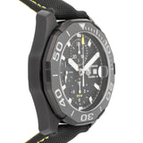 Tag Heuer Aquaracer Chronograph PVD Black Dial Black Nylon Strap Watch for Men - CAY218A.FC6361