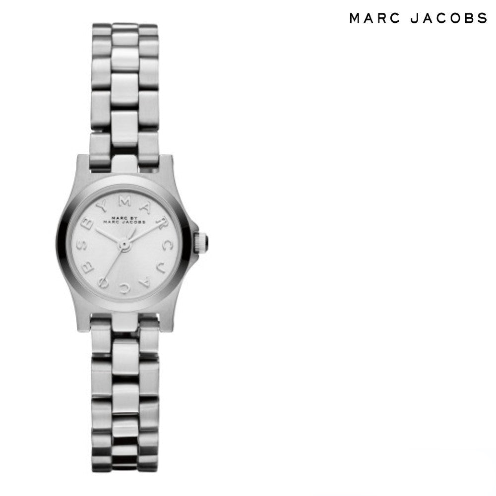 Marc Jacobs Henry Dinky Silver Dial Silver Steel Strap Watch for Women - MBM3198