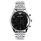 Emporio Armani Beta Chronograph Black Dial Steel Strap Watch For Men - AR1863