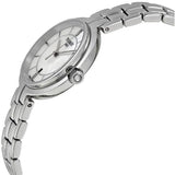 Tissot T Lady Flamingo Mother of Pearl White Dial Silver Steel Strap Watch For Women - T094.210.11.111.00